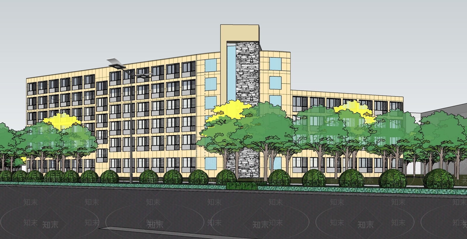 现代医疗建筑SU模型下载【ID:1106904895】