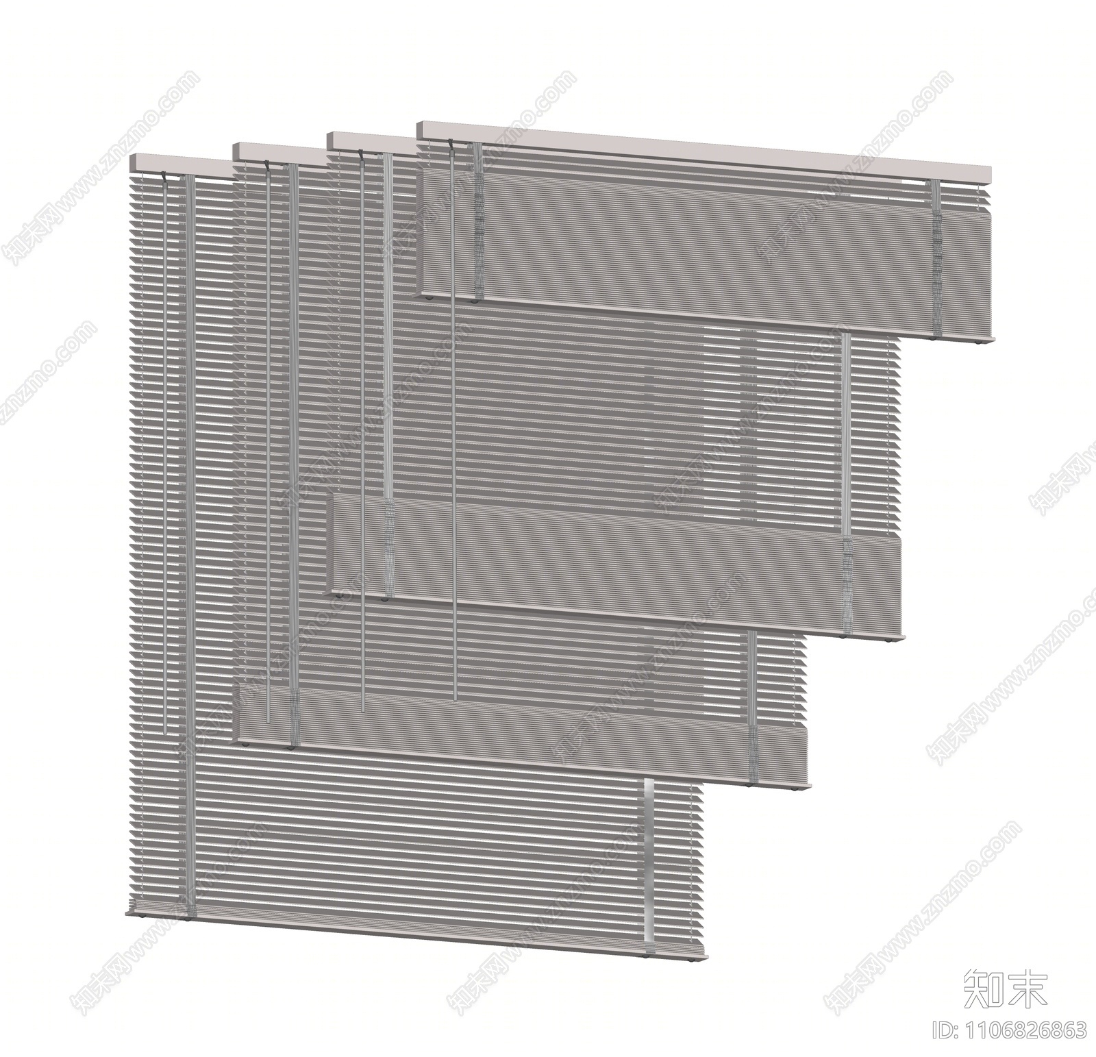 现代百叶帘SU模型下载【ID:1106826863】