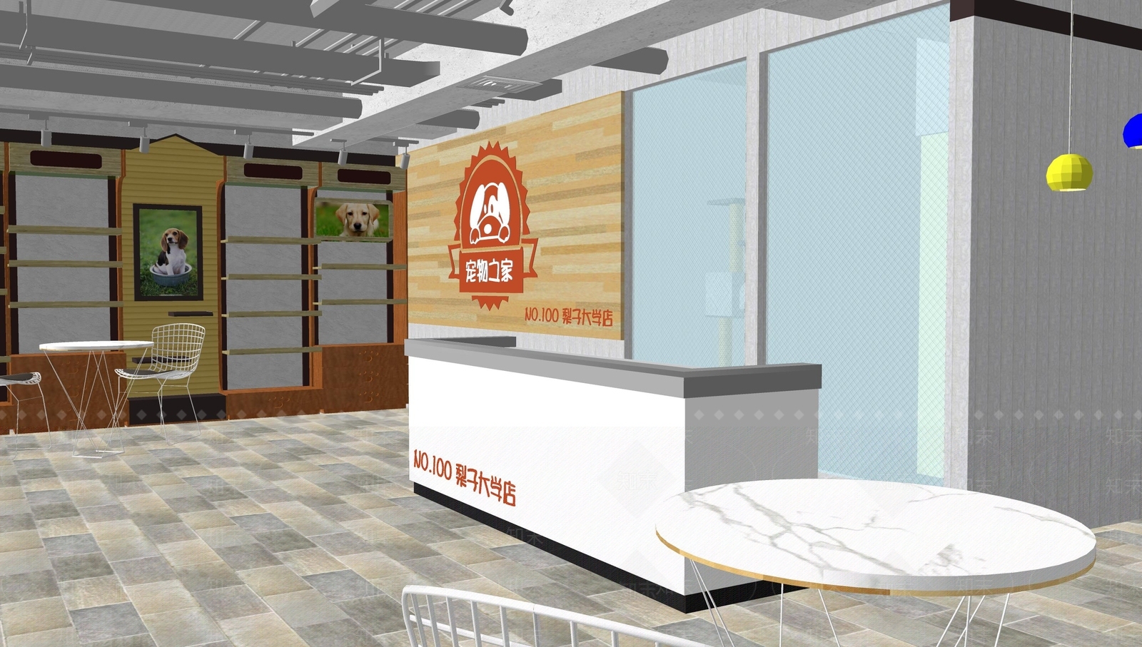 现代宠物店SU模型下载【ID:1106829213】