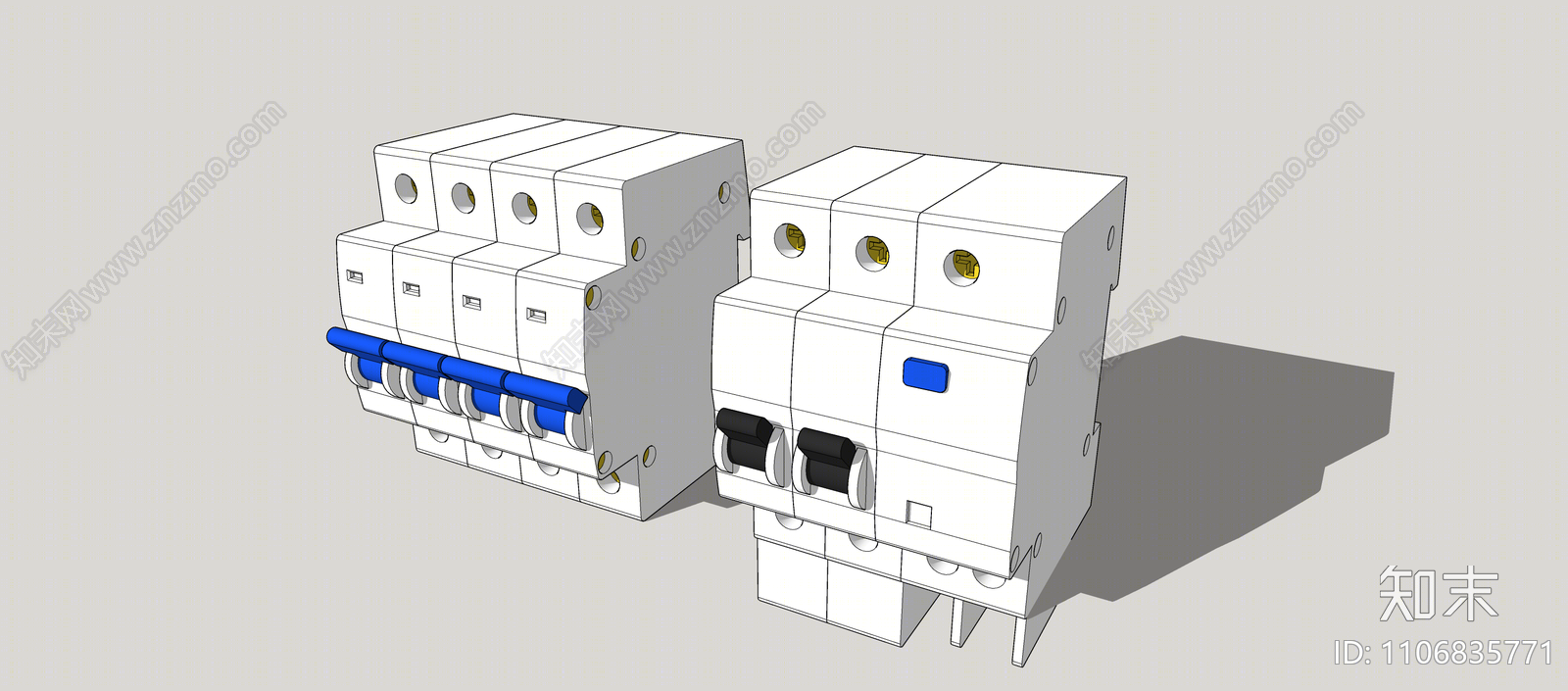 现代电闸开关SU模型下载【ID:1106835771】