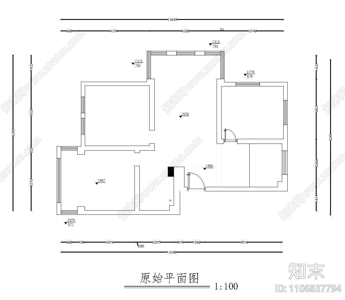 吉粮康郡cad施工图下载【ID:1106837794】