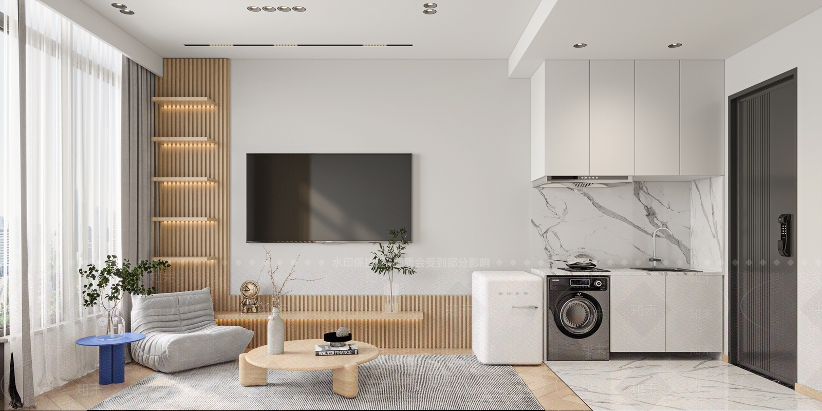 北欧单身公寓3D模型下载【ID:1106839989】