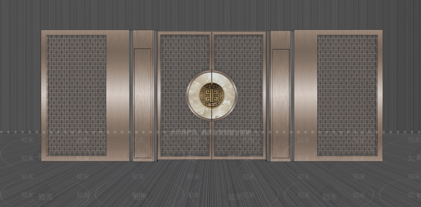 现代别墅大门SU模型下载【ID:1106840754】