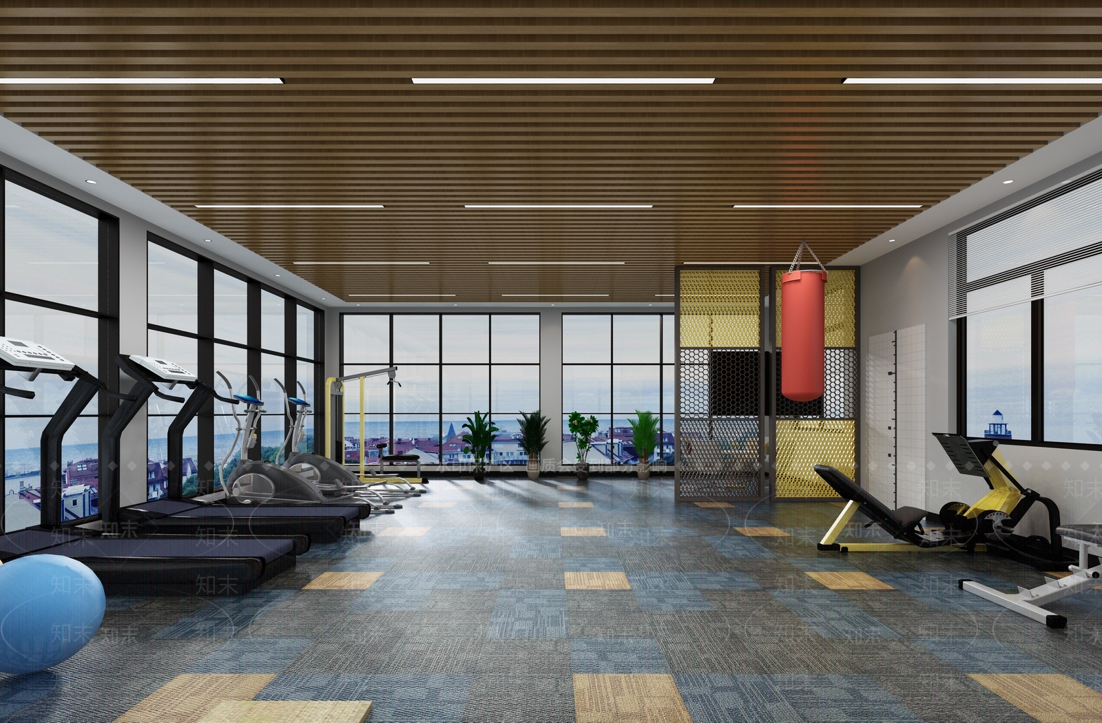 现代健身房3D模型下载【ID:1106854407】