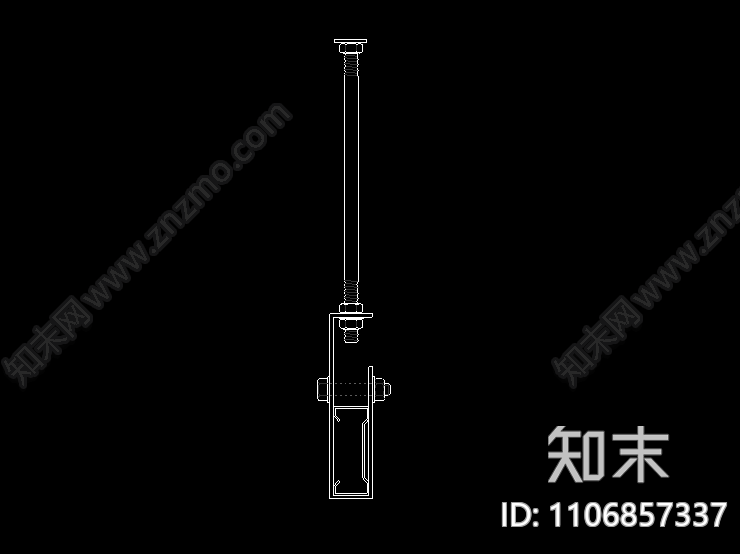 天花龙骨五金挂件cad施工图下载【ID:1106857337】