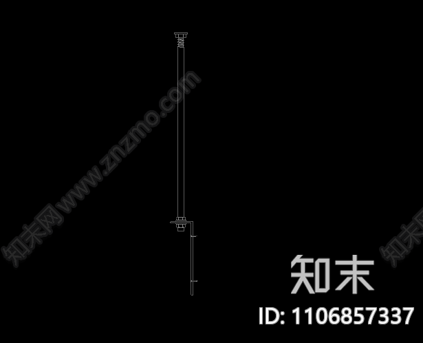 天花龙骨五金挂件cad施工图下载【ID:1106857337】