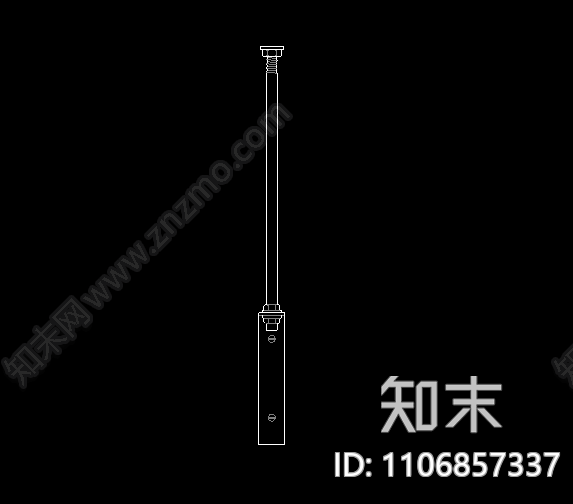 天花龙骨五金挂件cad施工图下载【ID:1106857337】