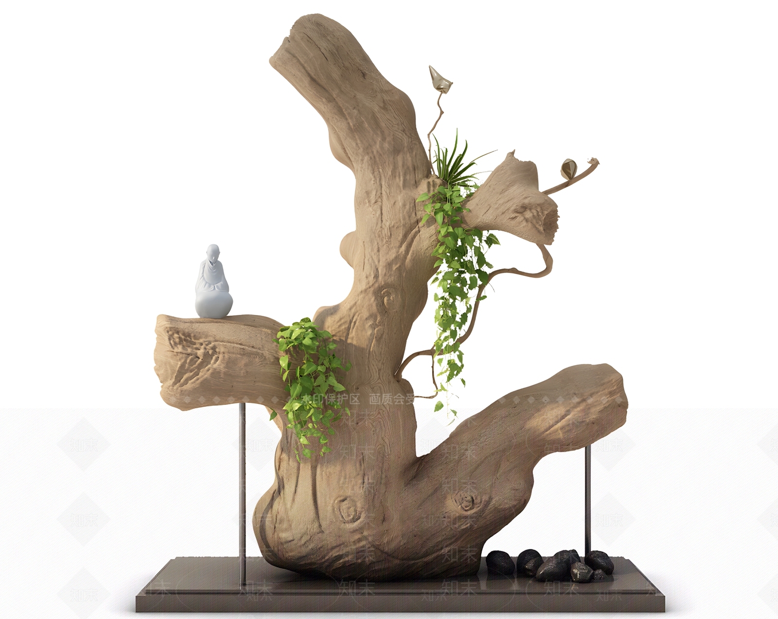 新中式根雕3D模型下载【ID:1106868653】