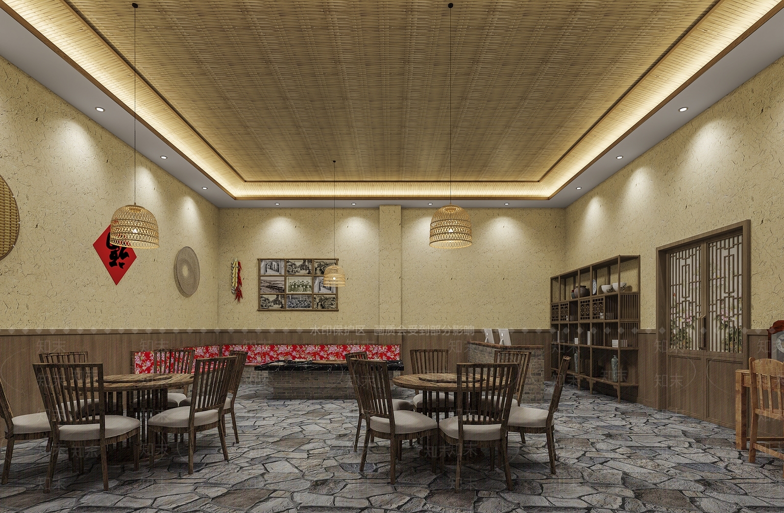 新中式农家乐3D模型下载【ID:1106871040】