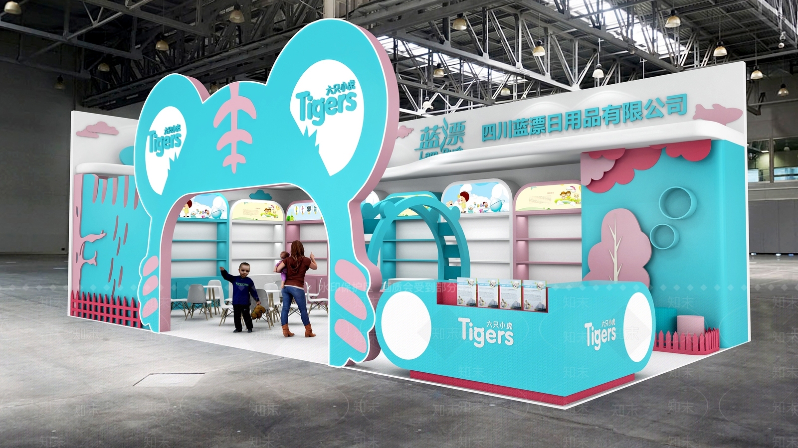 现代网红展厅3D模型下载【ID:1106870764】