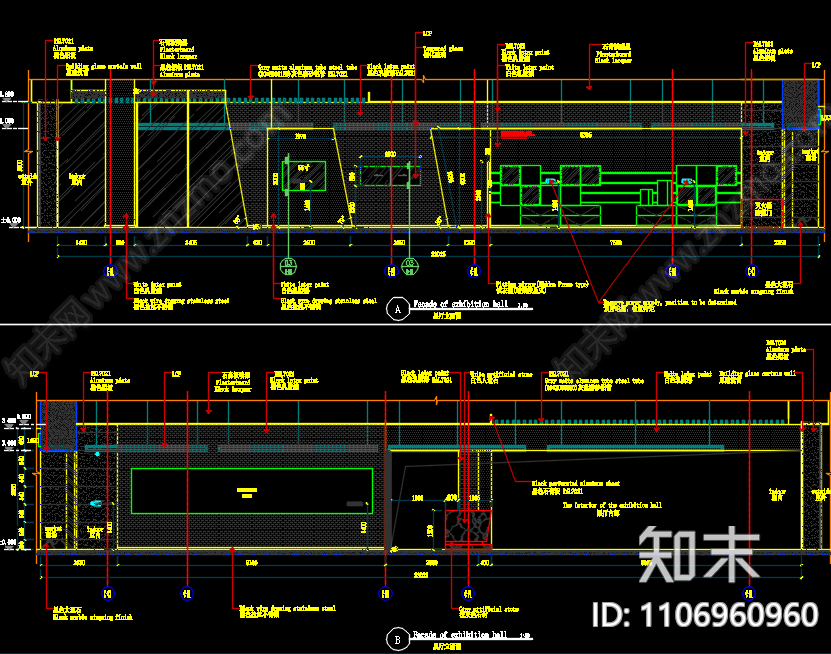 宁波保时捷展厅施工图cad施工图下载【ID:1106960960】