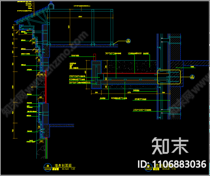 综合办公楼建筑施工图cad施工图下载【ID:1106883036】
