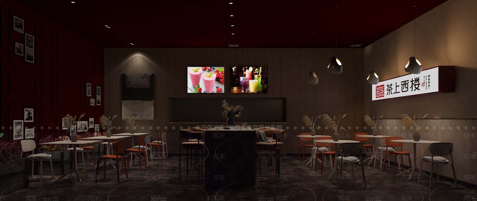 侘寂茶餐厅3D模型下载【ID:1106889447】