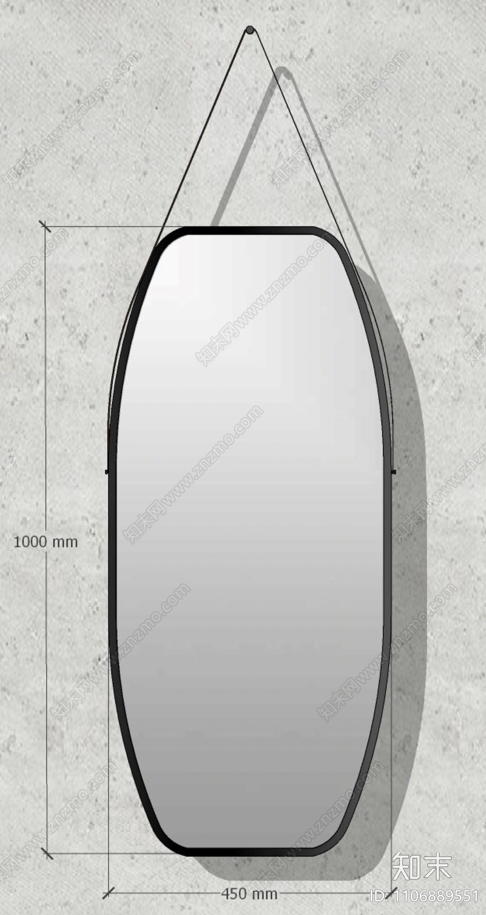 现代穿衣镜SU模型下载【ID:1106889551】