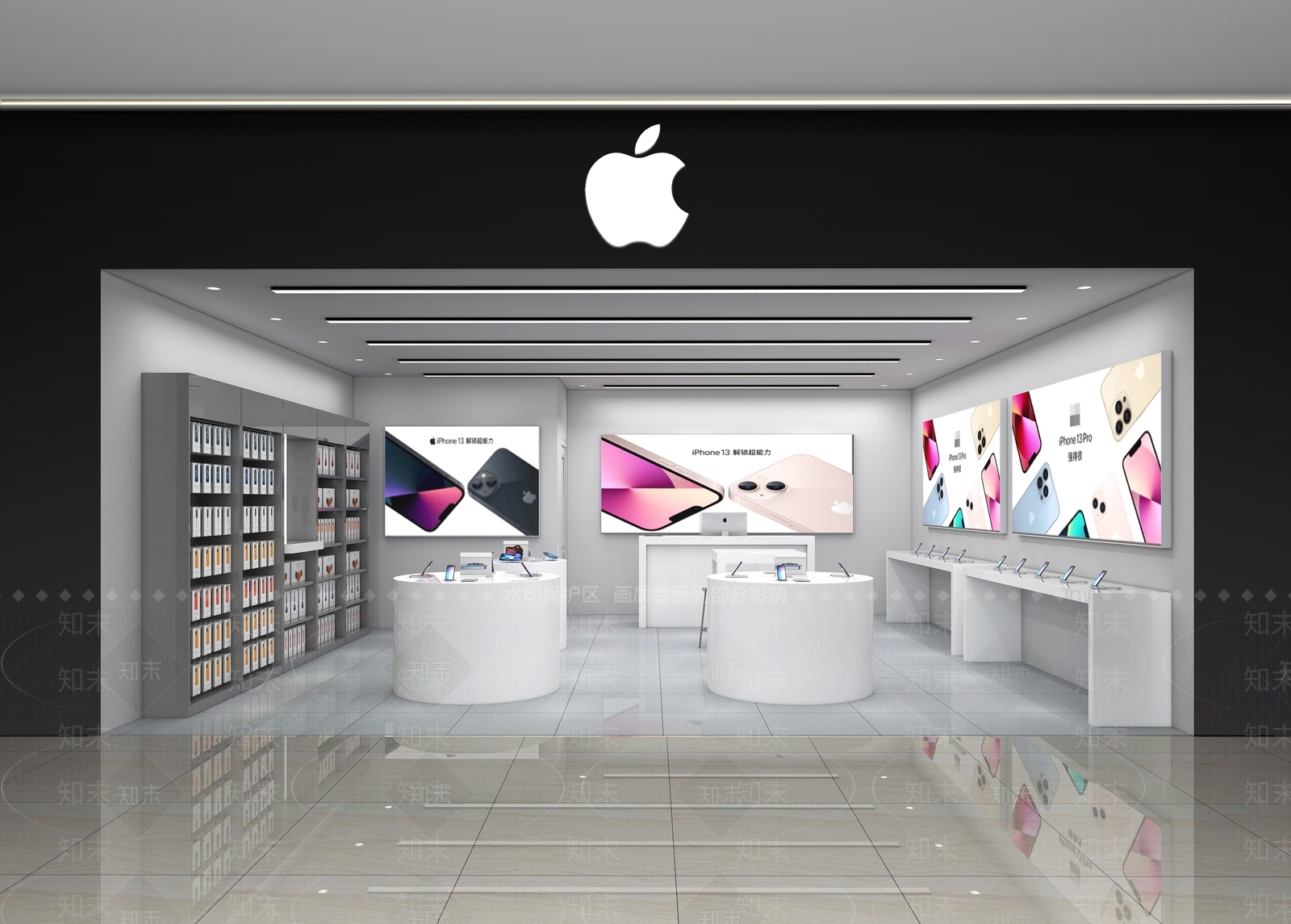 现代苹果apr体验店3D模型下载【ID:1106892801】
