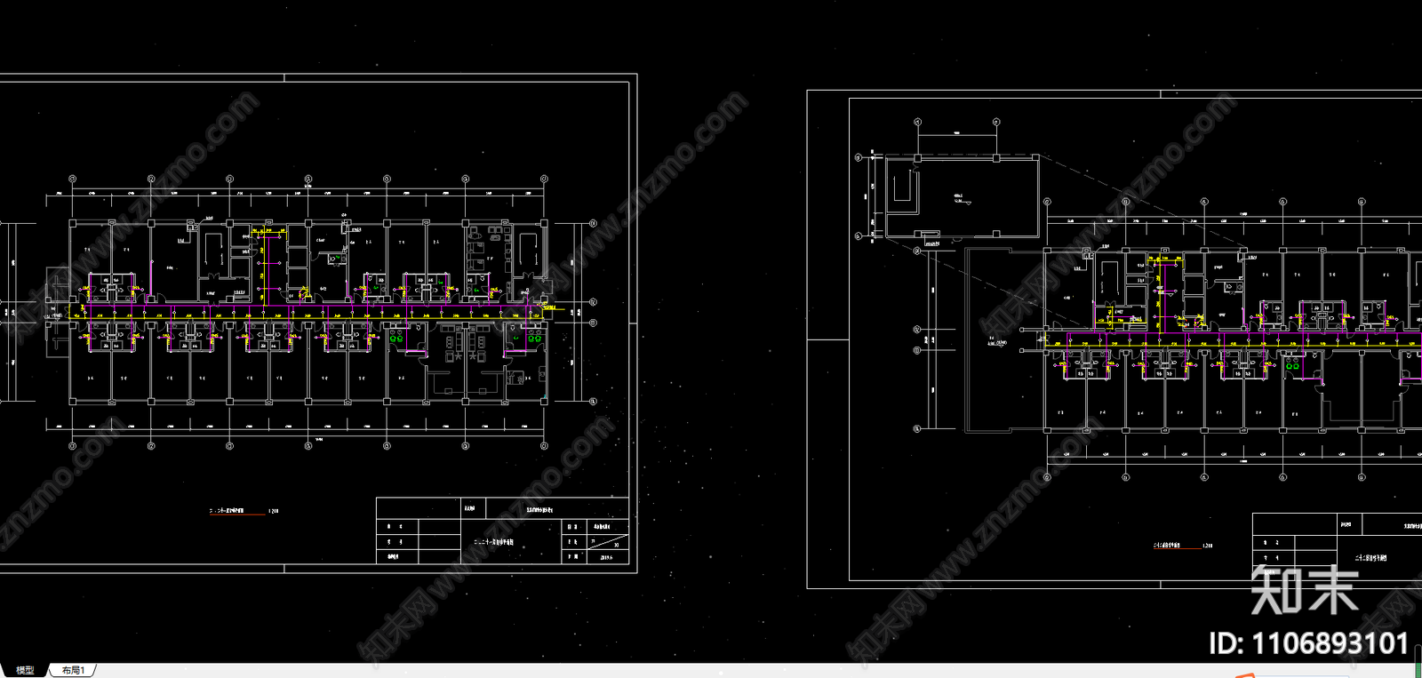 带地下室宾馆给排水全套图cad施工图下载【ID:1106893101】