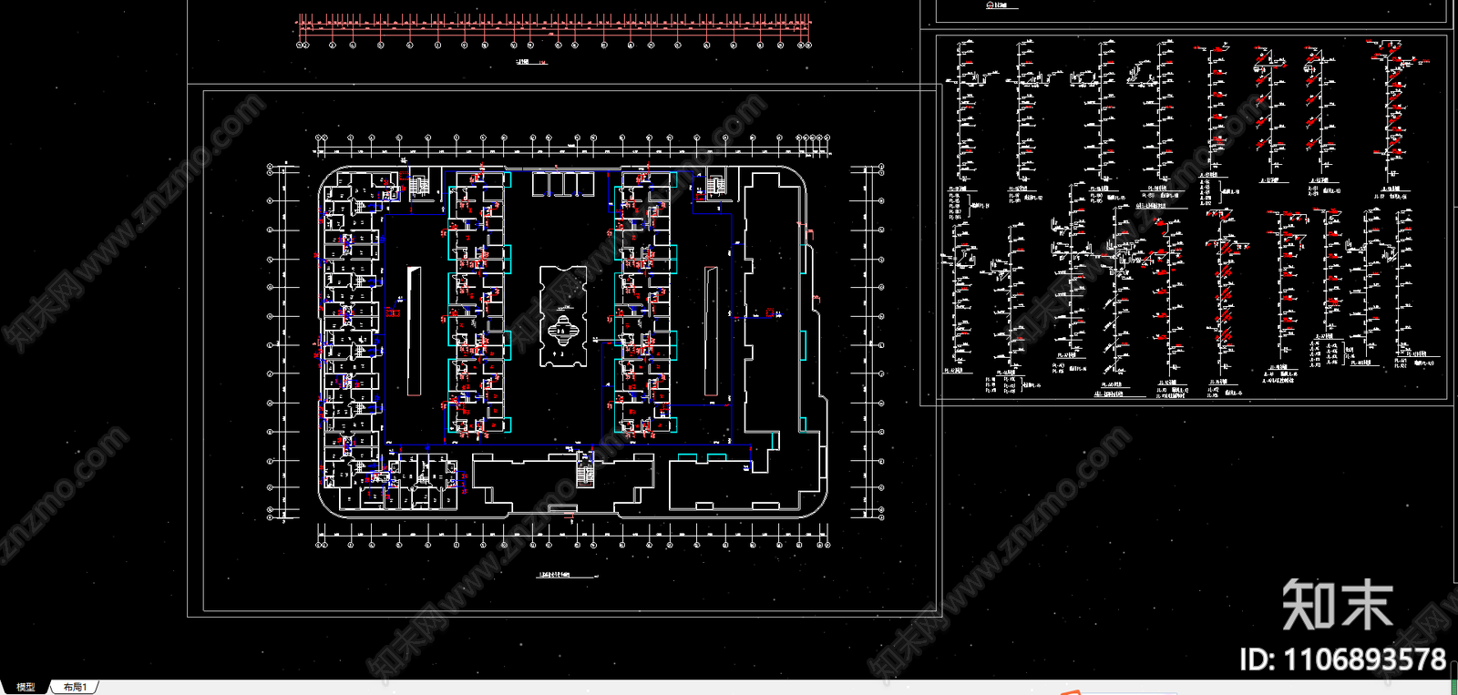 商场给排水和消防全套图cad施工图下载【ID:1106893578】