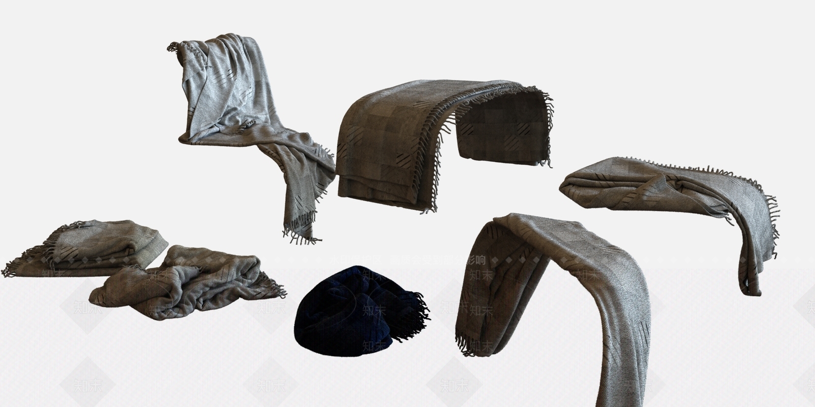 现代围巾3D模型下载【ID:1106894383】