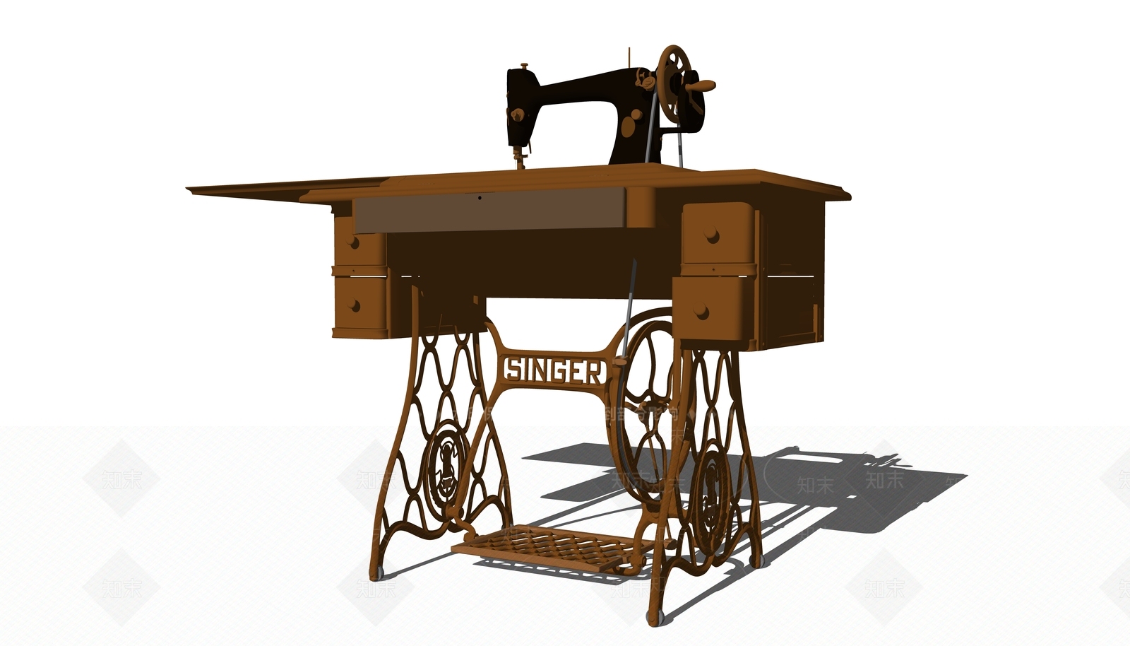 现代缝纫机SU模型下载【ID:1106898165】