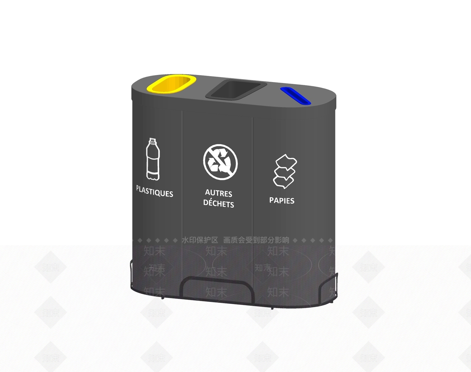 现代公用垃圾桶SU模型下载【ID:1106913561】