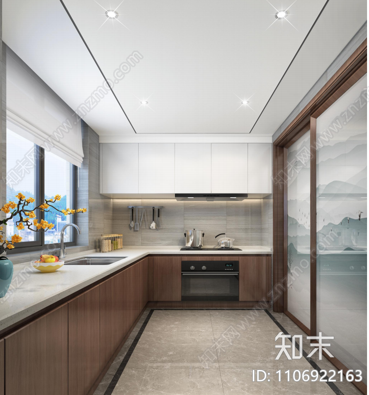 新中式家装施工图cad施工图下载【ID:1106922163】