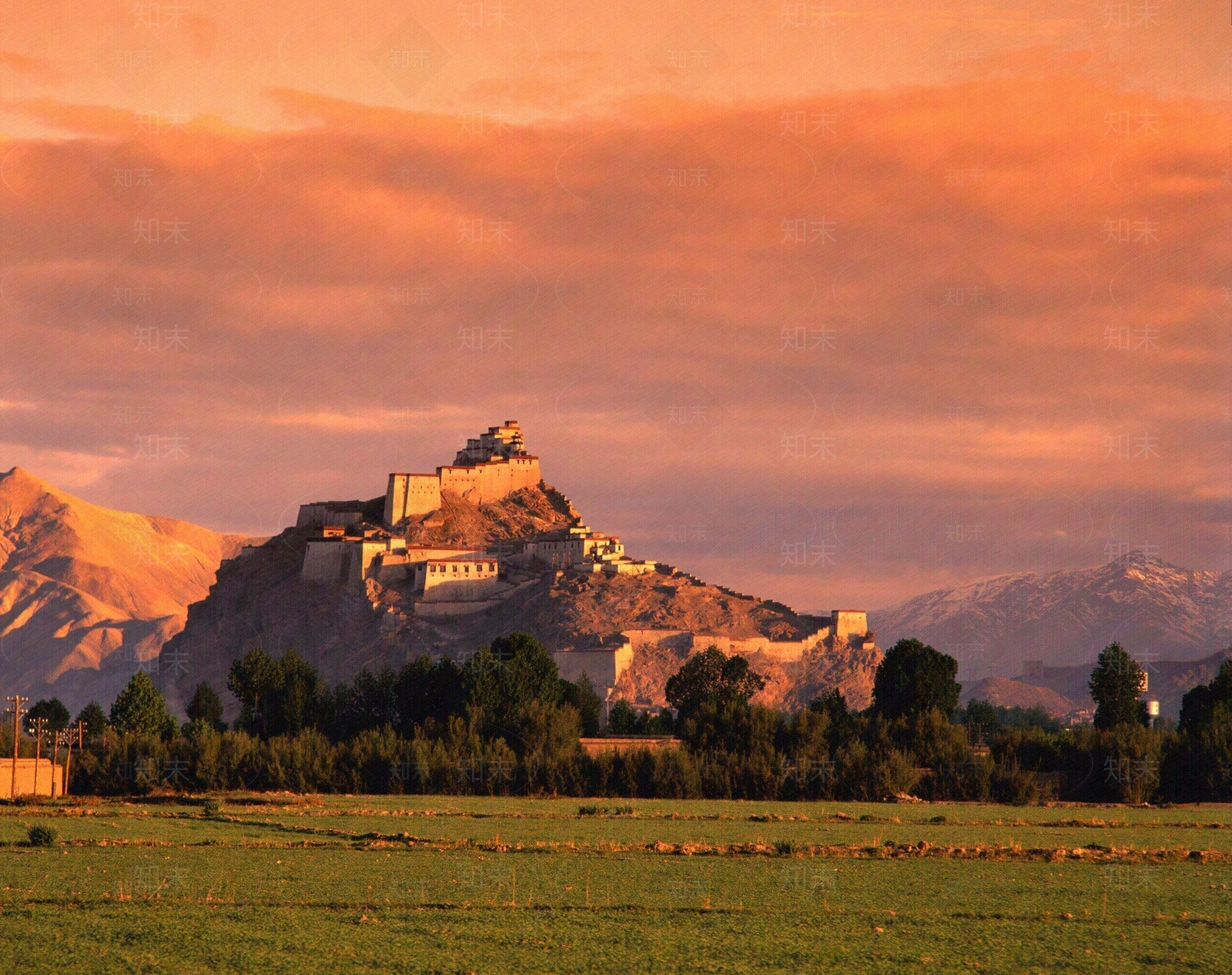 布达拉宫黄昏外景贴图下载【ID:1107012422】