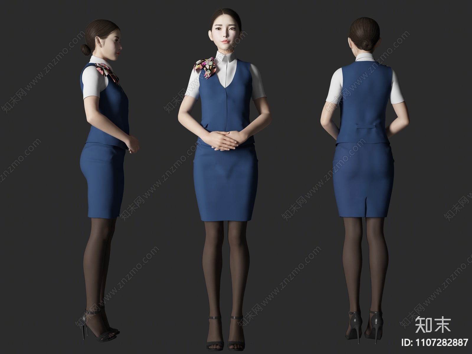 现代女人3D模型下载【ID:1107282887】