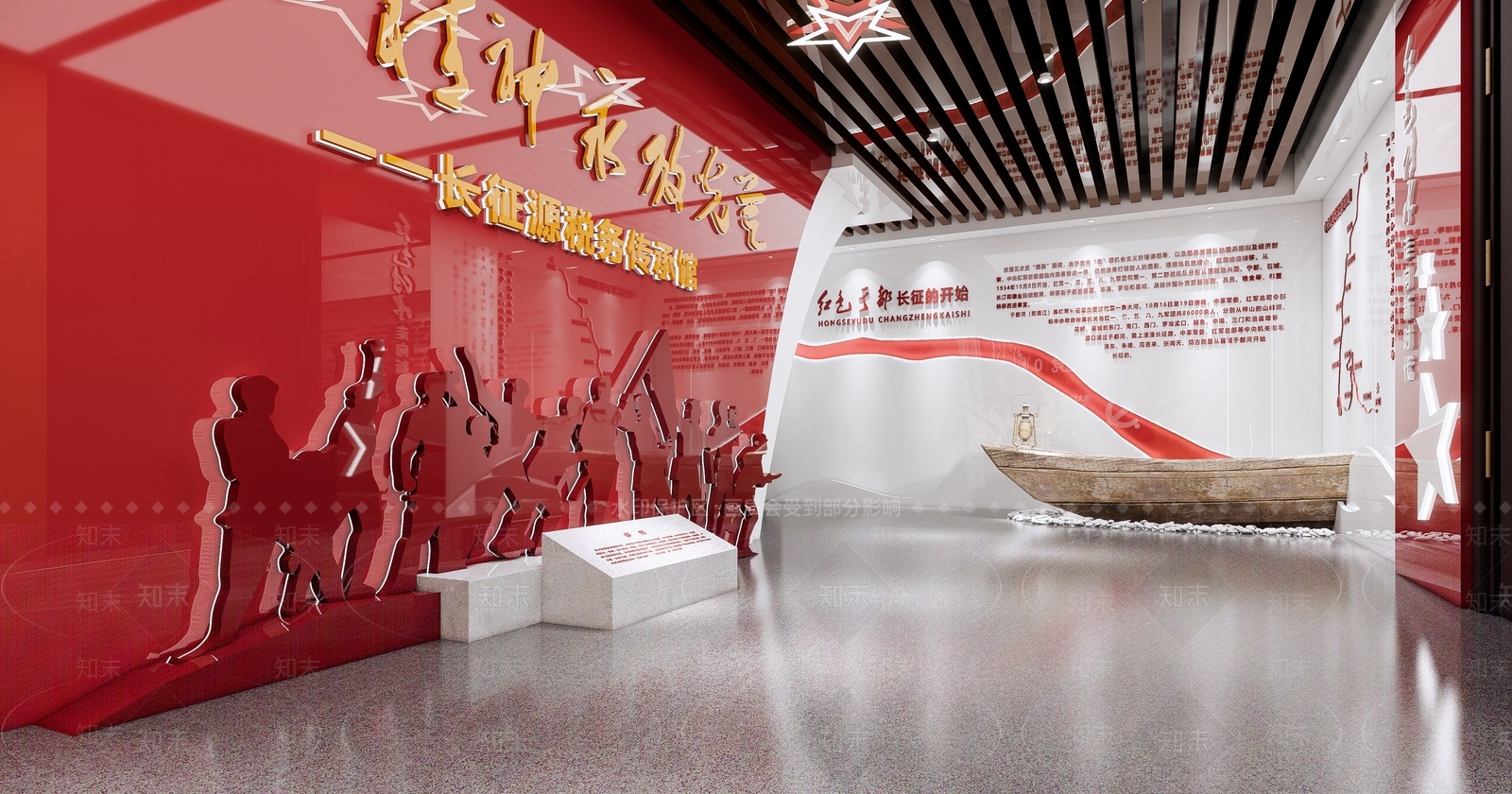 现代党建展厅SU模型下载【ID:1107079412】
