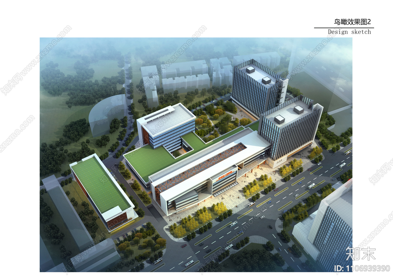 荣昌人民医院方案设计cad施工图下载【ID:1106939390】