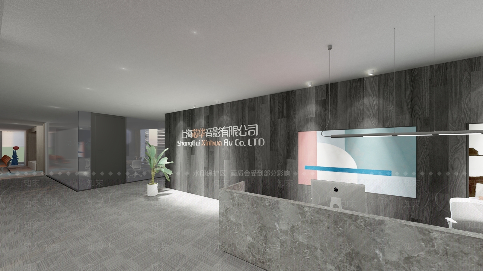 现代公共办公区SU模型下载【ID:1112764285】