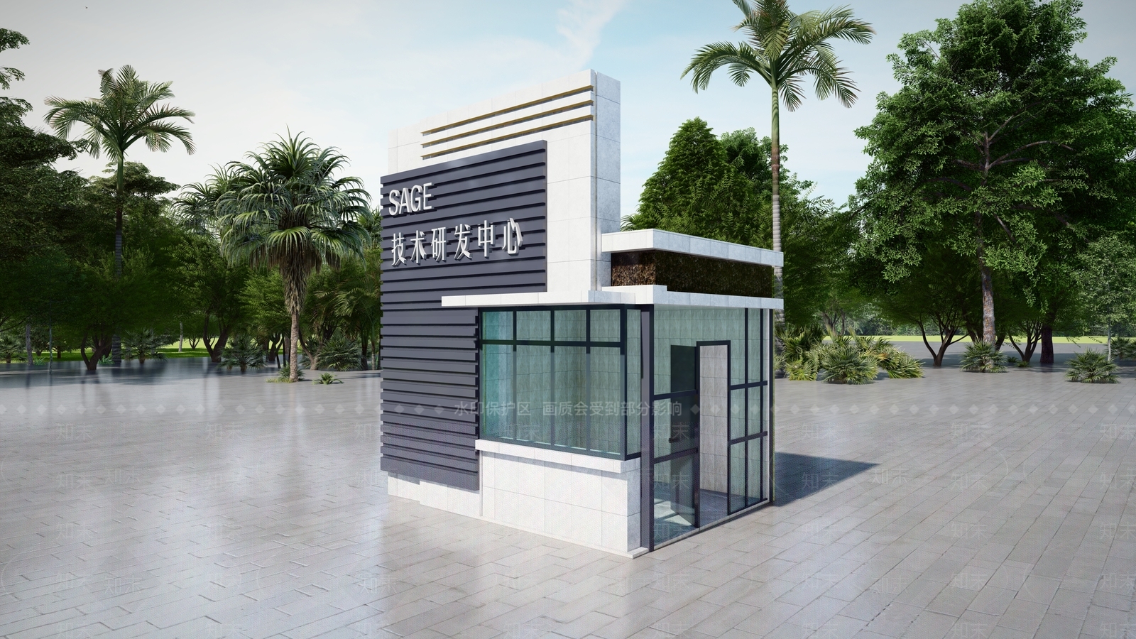 现代岗亭SU模型下载【ID:1106945062】