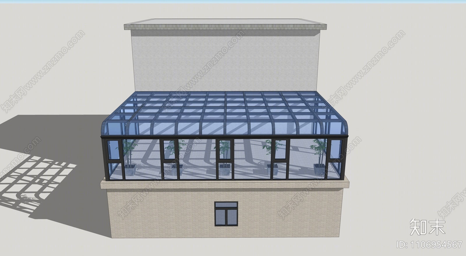 现代阳光房SU模型下载【ID:1106954567】