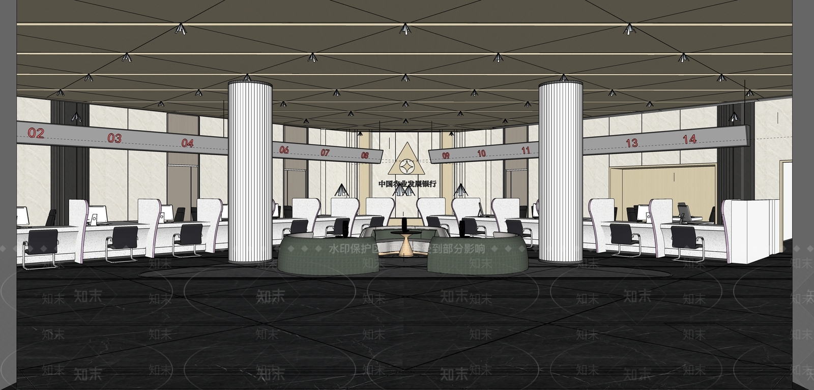 现代银行内部SU模型下载【ID:1106955525】