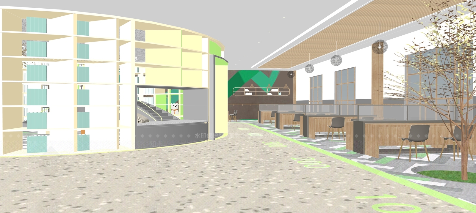 现代老人儿童活动中心SU模型下载【ID:1106967691】