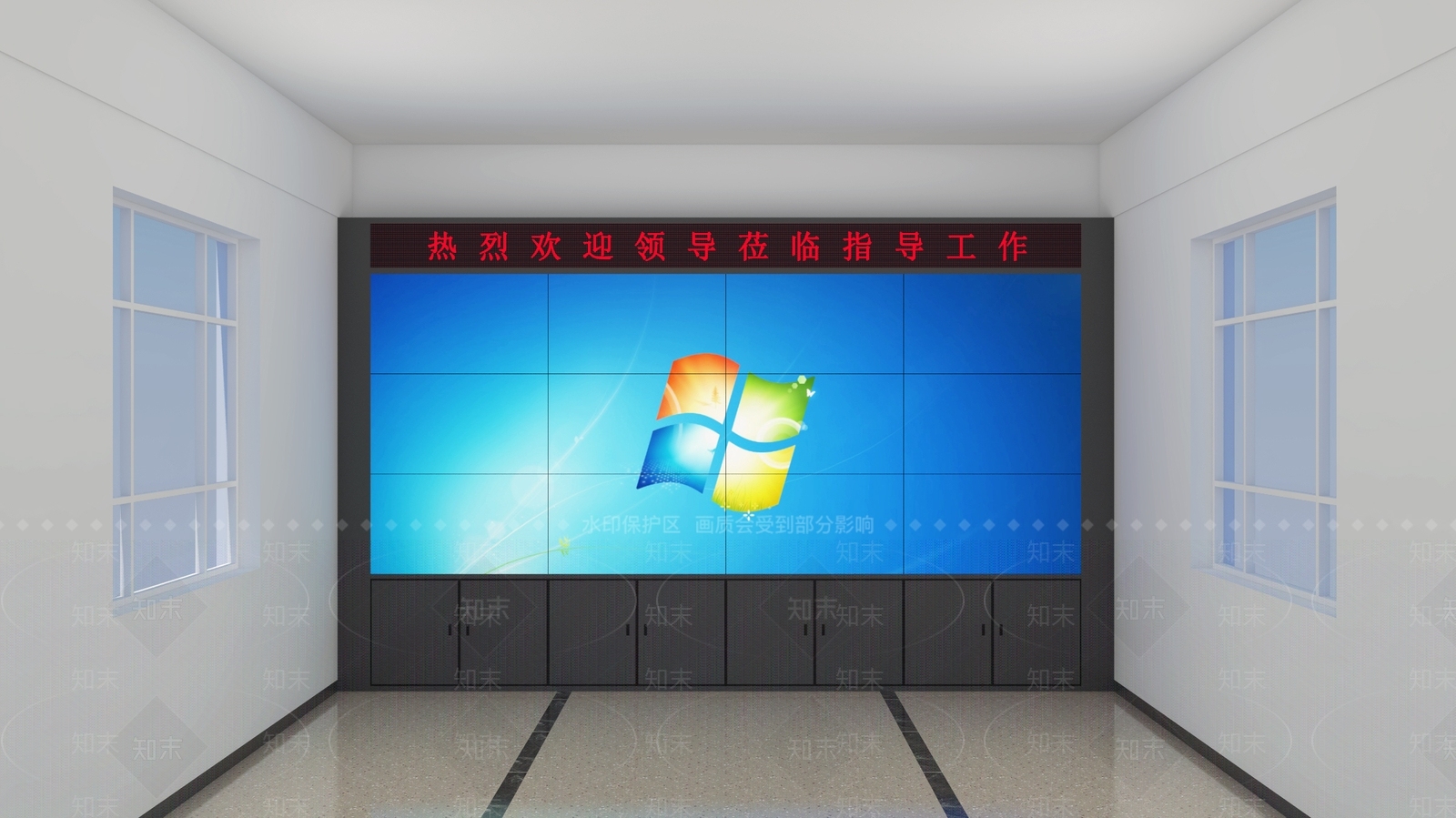 现代监控室SU模型下载【ID:1106968246】