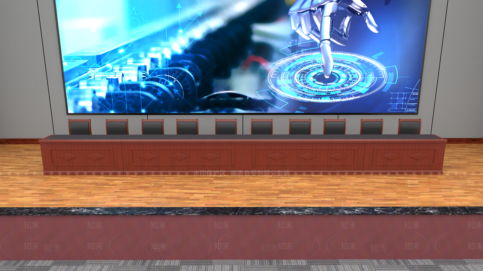 现代主席台SU模型下载【ID:1107082958】