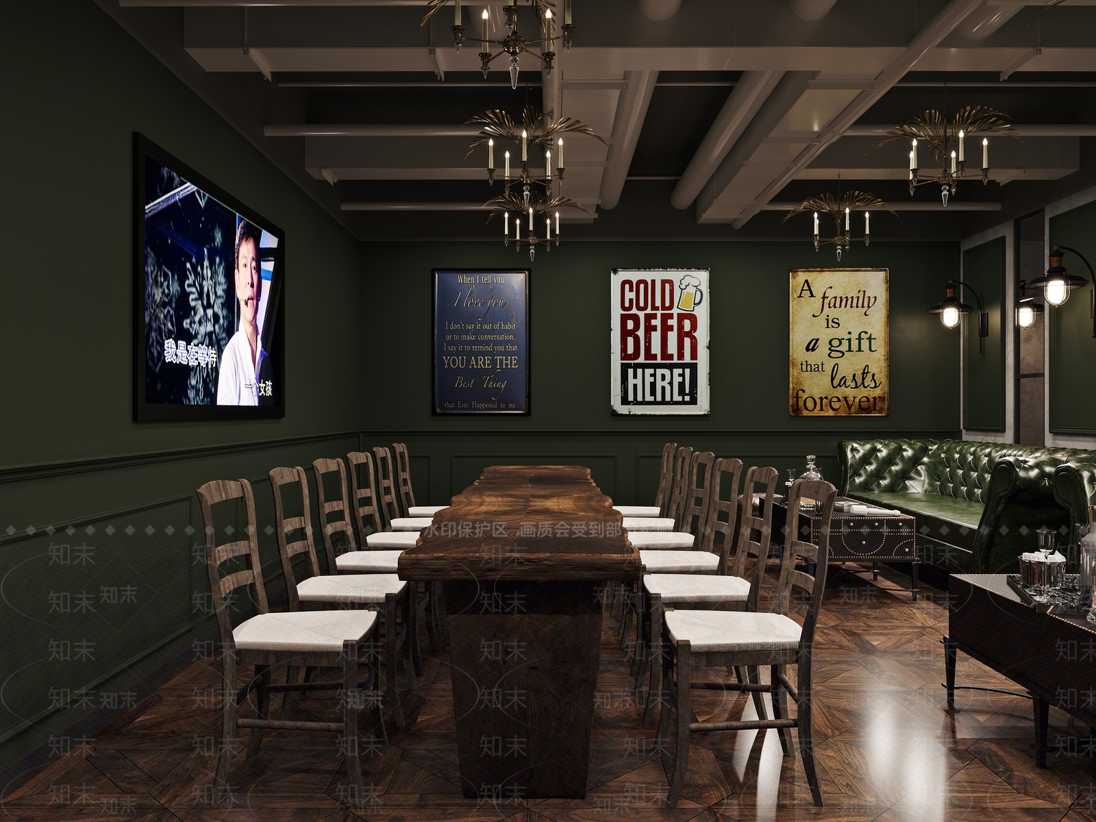 美式酒吧3D模型下载【ID:1106979048】