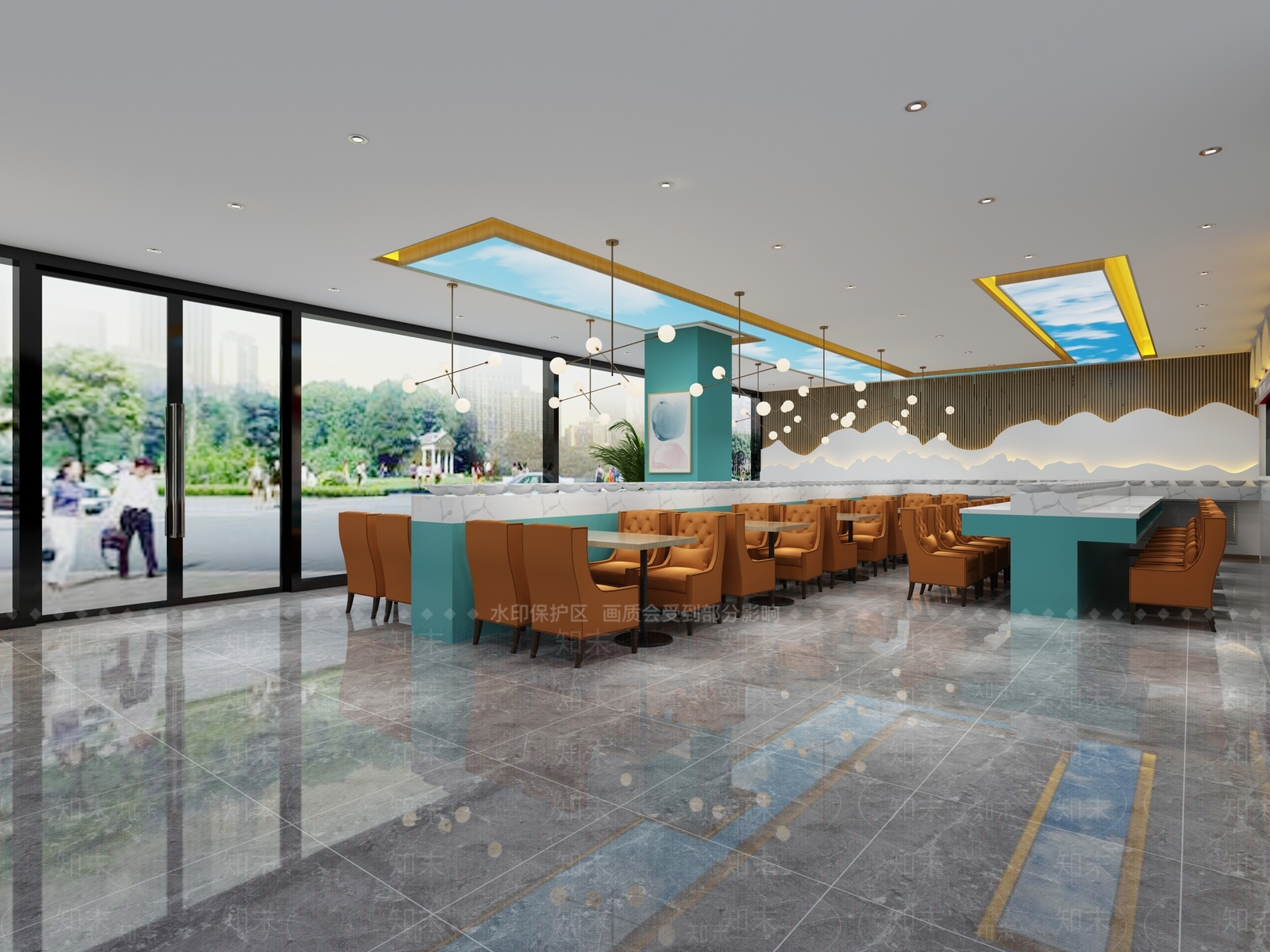 现代火锅店3D模型下载【ID:1107104004】