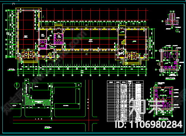 社报局办公楼建筑结构图cad施工图下载【ID:1106980284】