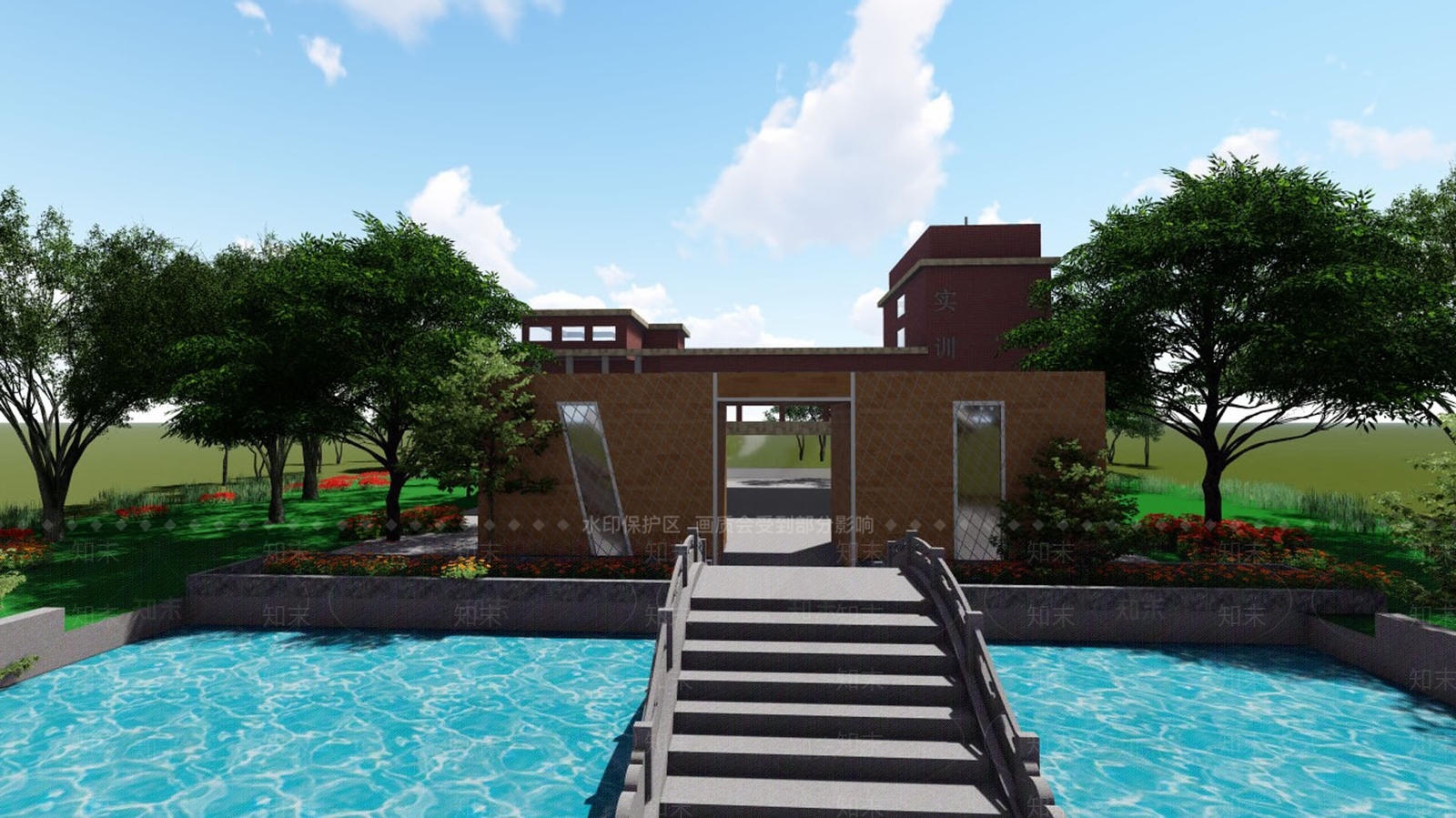 现代学校SU模型下载【ID:1106994226】