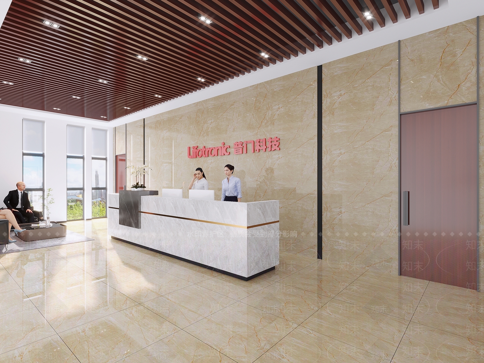 现代前台3D模型下载【ID:1106996235】