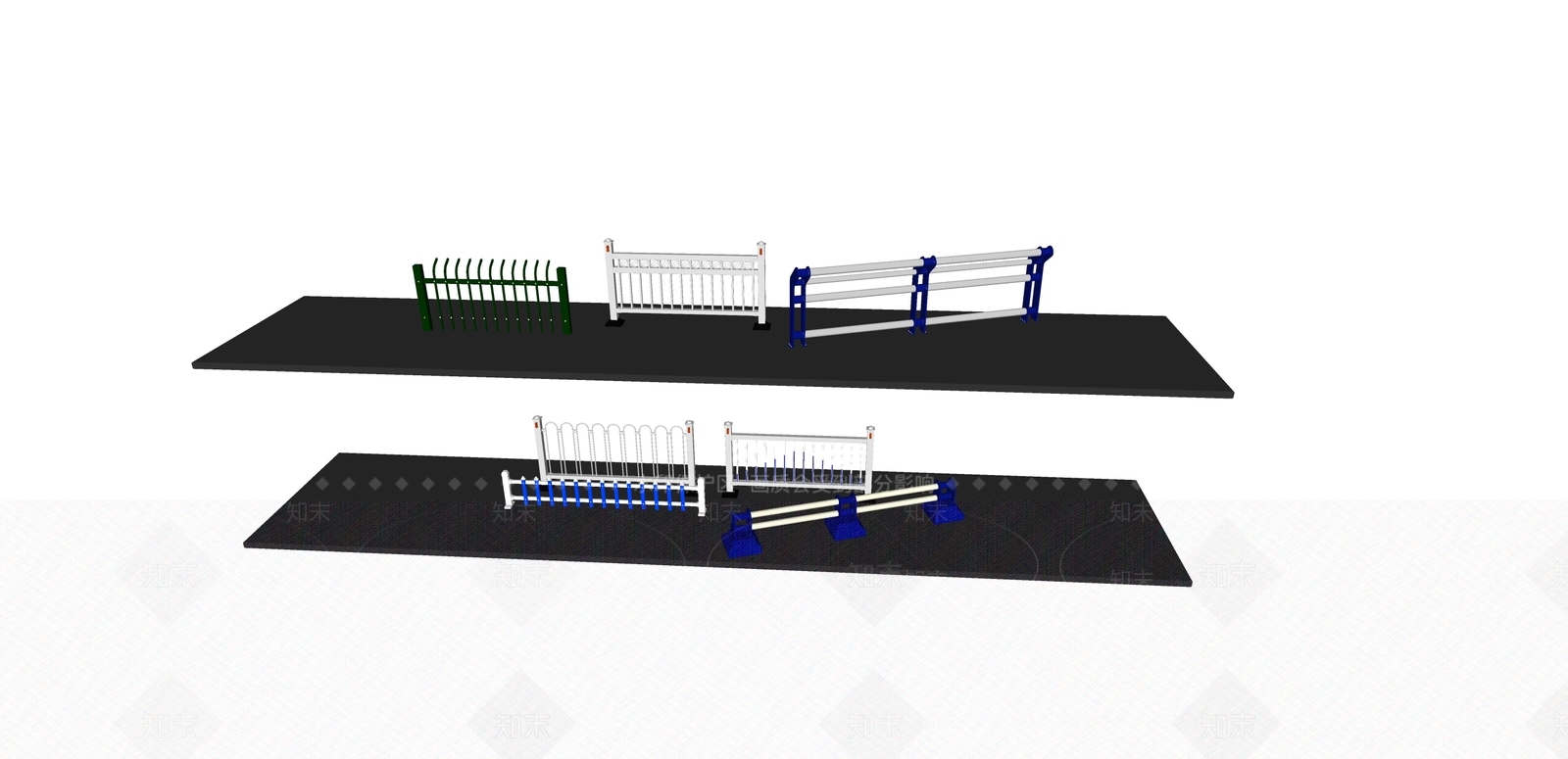 现代道路护栏SU模型下载【ID:1106999298】