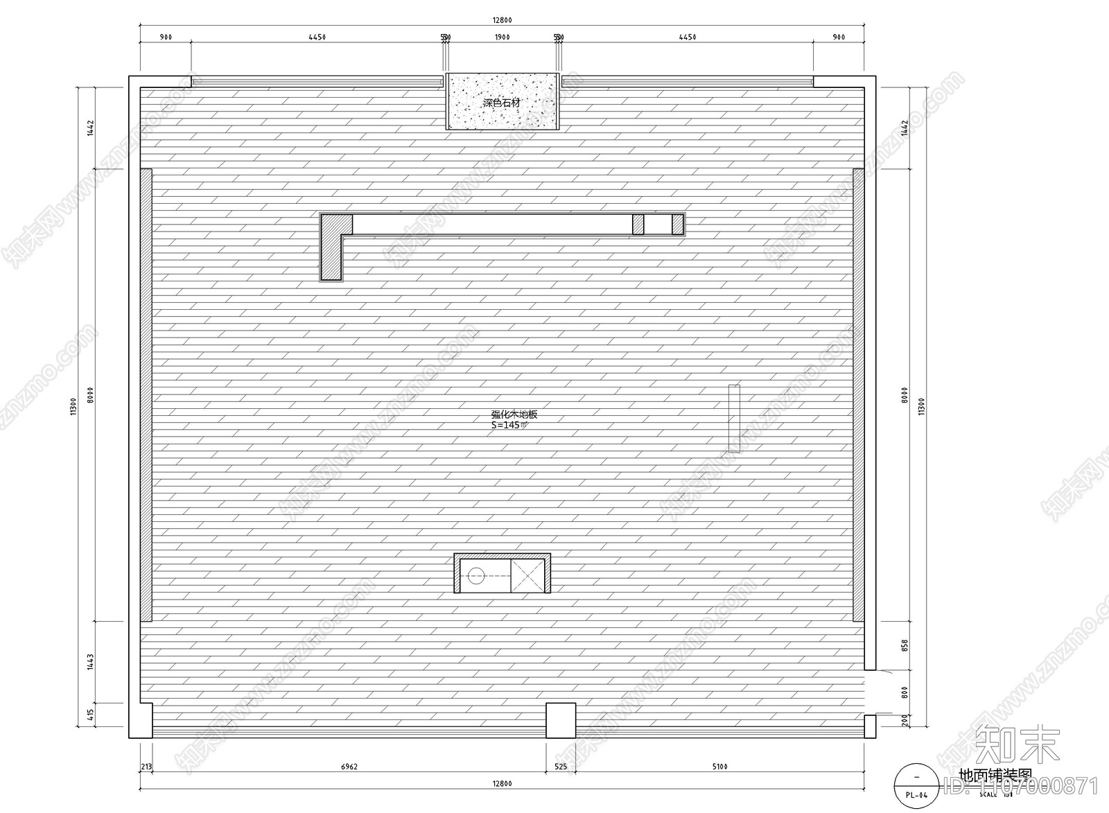 VIP接待会所茶室CAD施工图cad施工图下载【ID:1107000871】