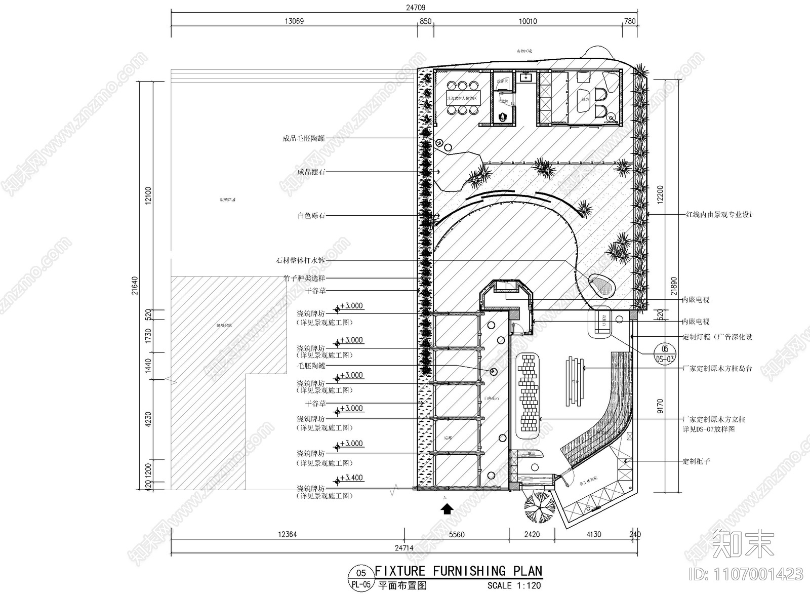 旅游区果酒饮料卖场室内装饰CAD施工图cad施工图下载【ID:1107001423】