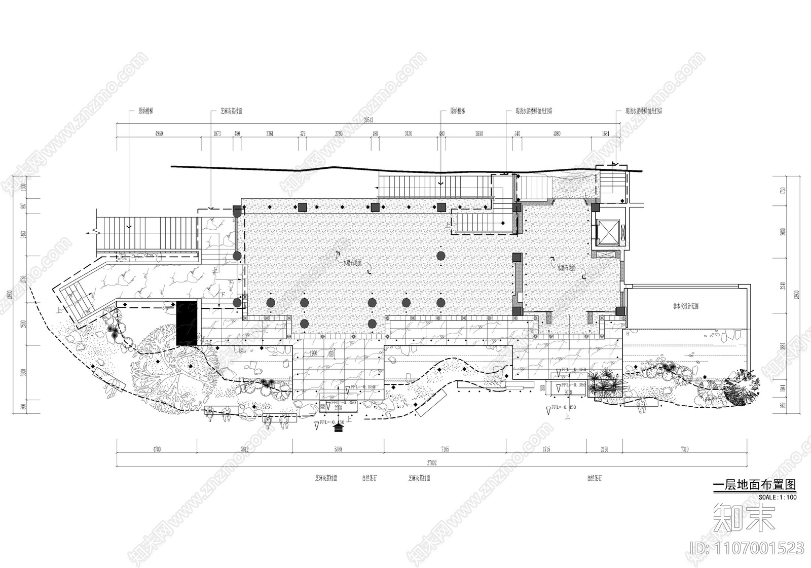 酒店一二层公区施工图下载【ID:1107001523】
