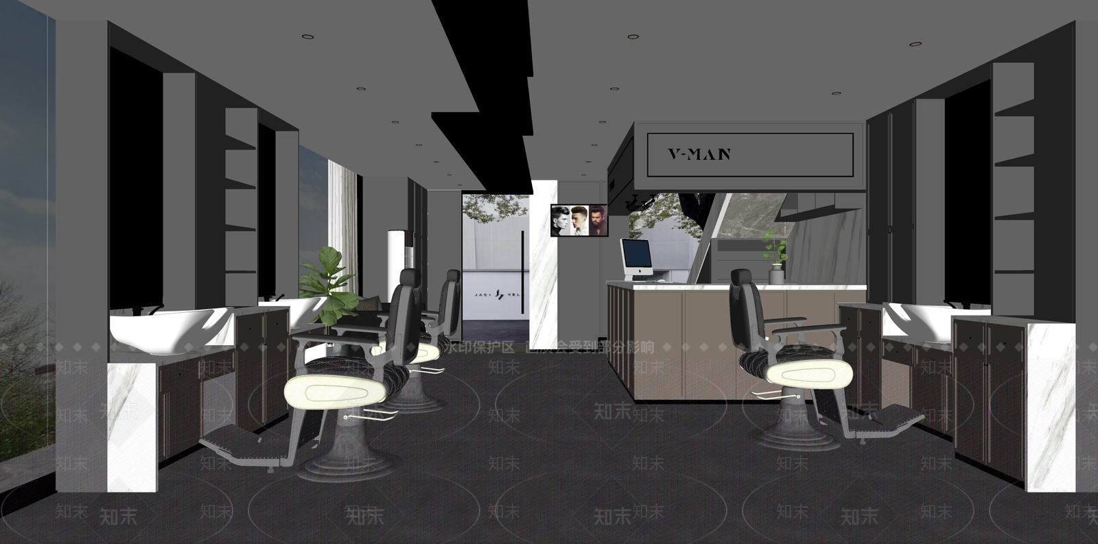 现代理发店SU模型下载【ID:1107002133】
