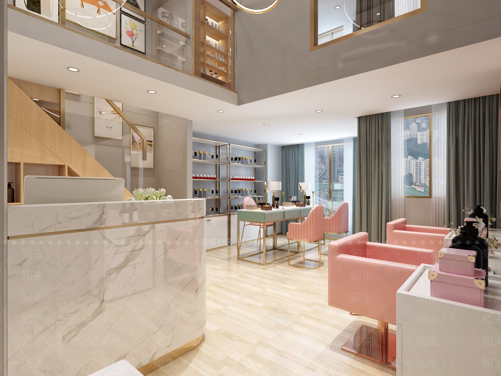 现代美甲店3D模型下载【ID:1107004945】