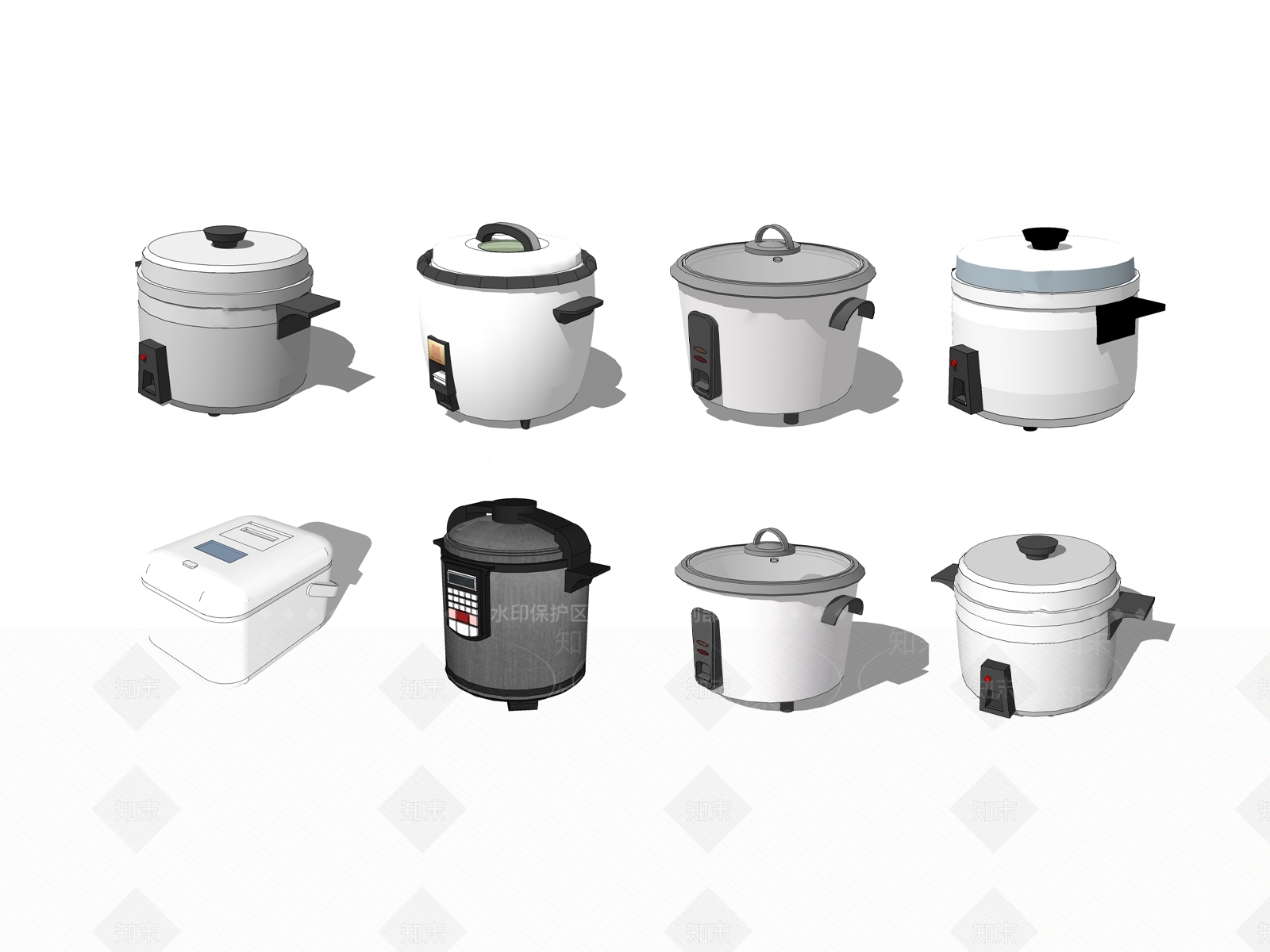 现代电饭煲SU模型下载【ID:1107014459】