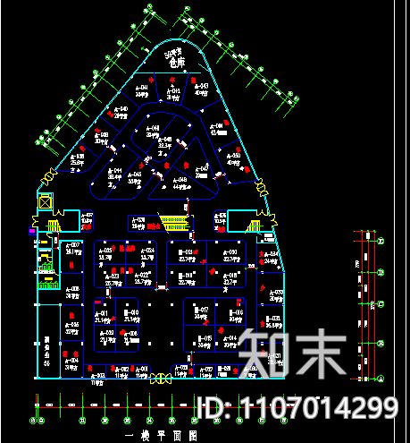 百货布局图cad施工图下载【ID:1107014299】