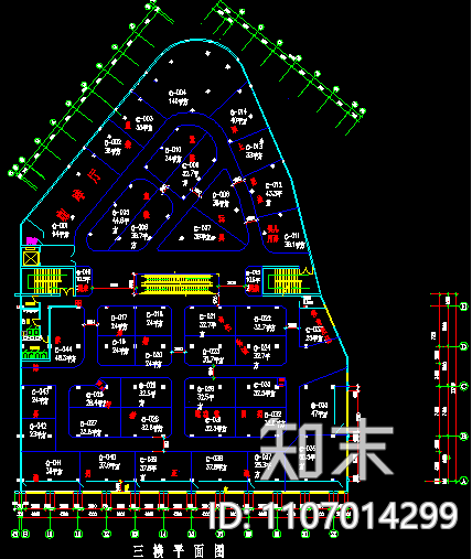 百货布局图cad施工图下载【ID:1107014299】